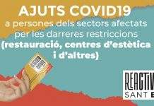 Ayuda de 300€ para las personas afectadas por las nuevas restricciones en Sant Boi