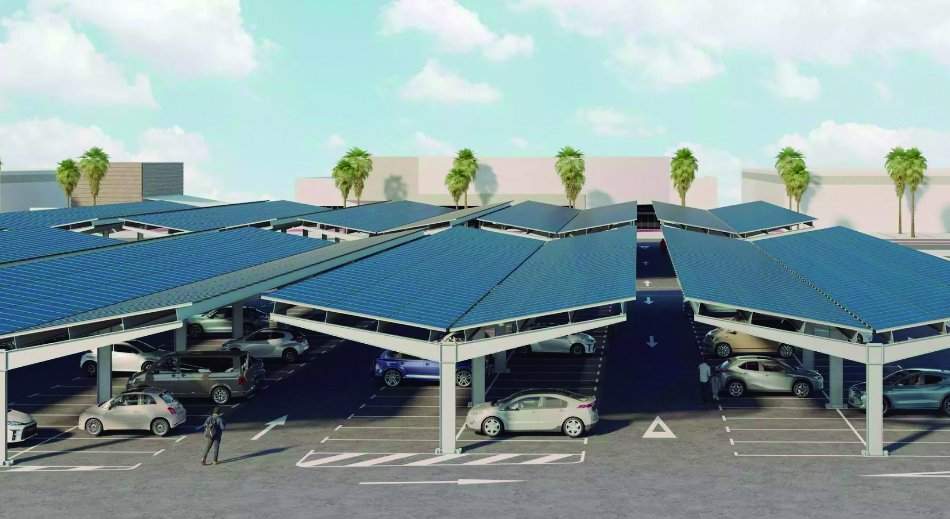 Infografía que muestra el aspecto futuro de la pérgola