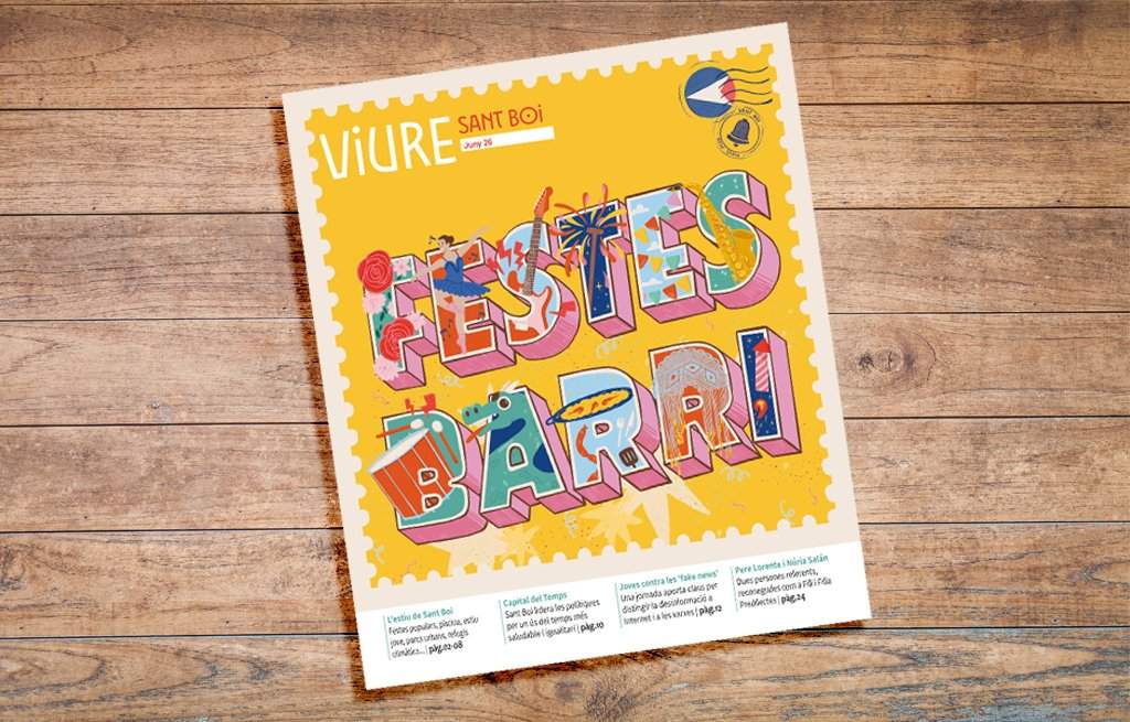 Portada del Viure Sant Boi del mes de junio, dedicada a las Fiestas de Barrio